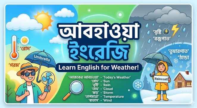 আবহাওয়া ইংরেজি কি, আবহাওয়া সম্পর্কিত গুরুত্বপূর্ণ ইংরেজি শব্দ
