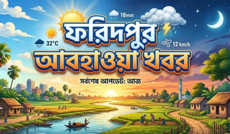 ফরিদপুর আবহাওয়া খবর, বার্তা ও পূর্বাভাস (Faridpur Weather Today)