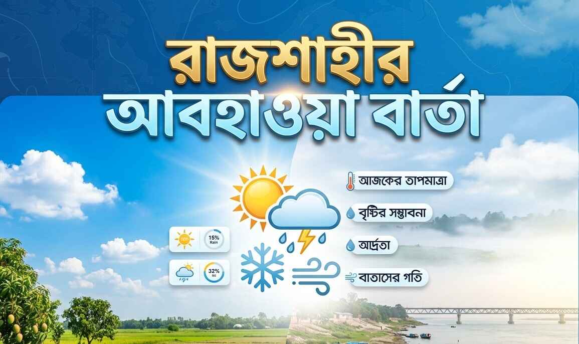 রাজশাহীর আবহাওয়া বার্তা খবর (Rajshahi Weather Today)
