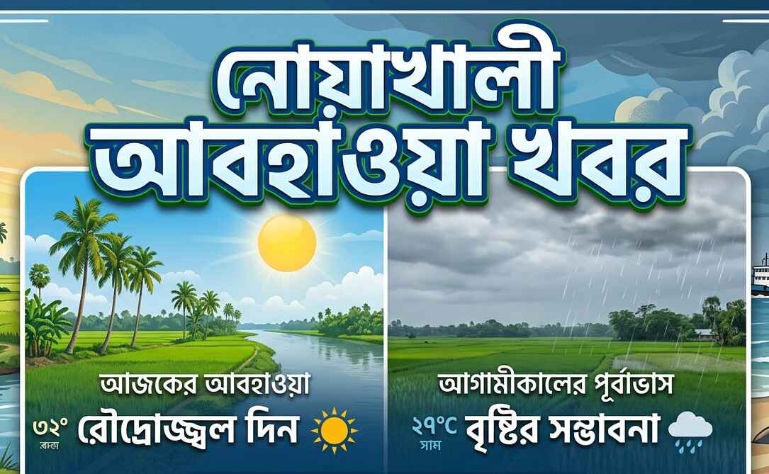 নোয়াখালী আবহাওয়া খবর (Today Weather Noakhali)